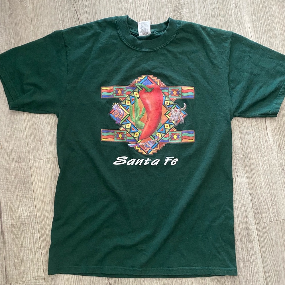 Vintage Jerzees 1990s Y2K Santa Fe New Mexico Souvenir T-Shirt Southwestern Sz M
